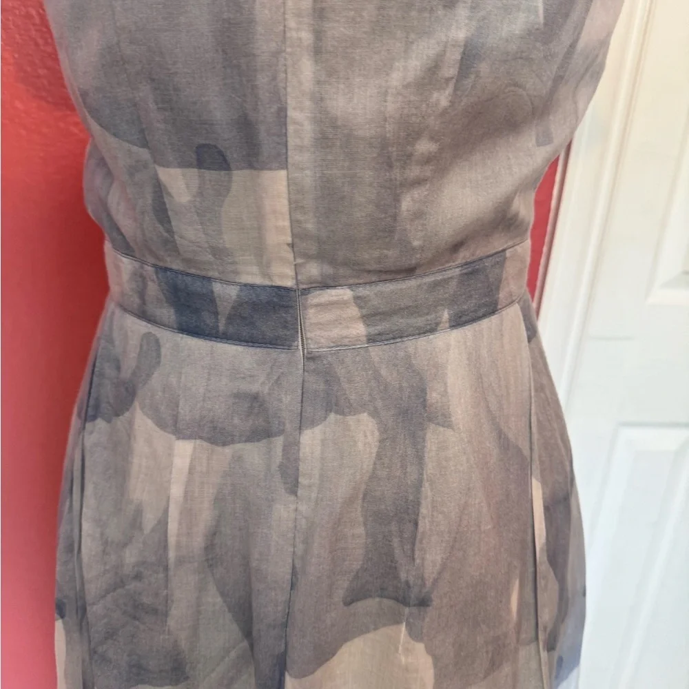 Anne Gorke Elegant Blue Patterned Dress - Picture 4 of 13